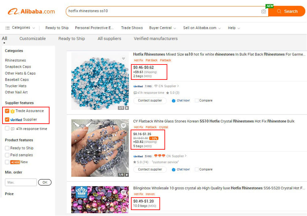 búsqueda de proveedores para aprender cómo comprar por Alibaba